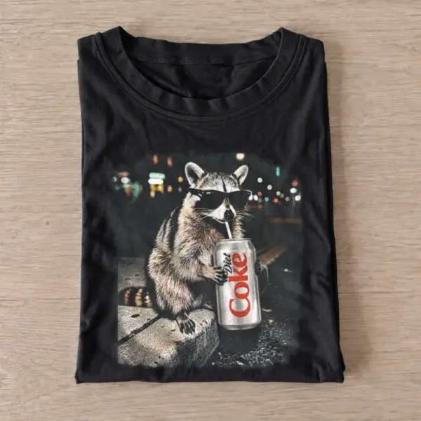 Cool soda raccoon graphic t shirt black20soda raccoon.webp