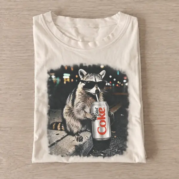 Cool soda raccoon graphic t shirt sand20soda raccoon.webp