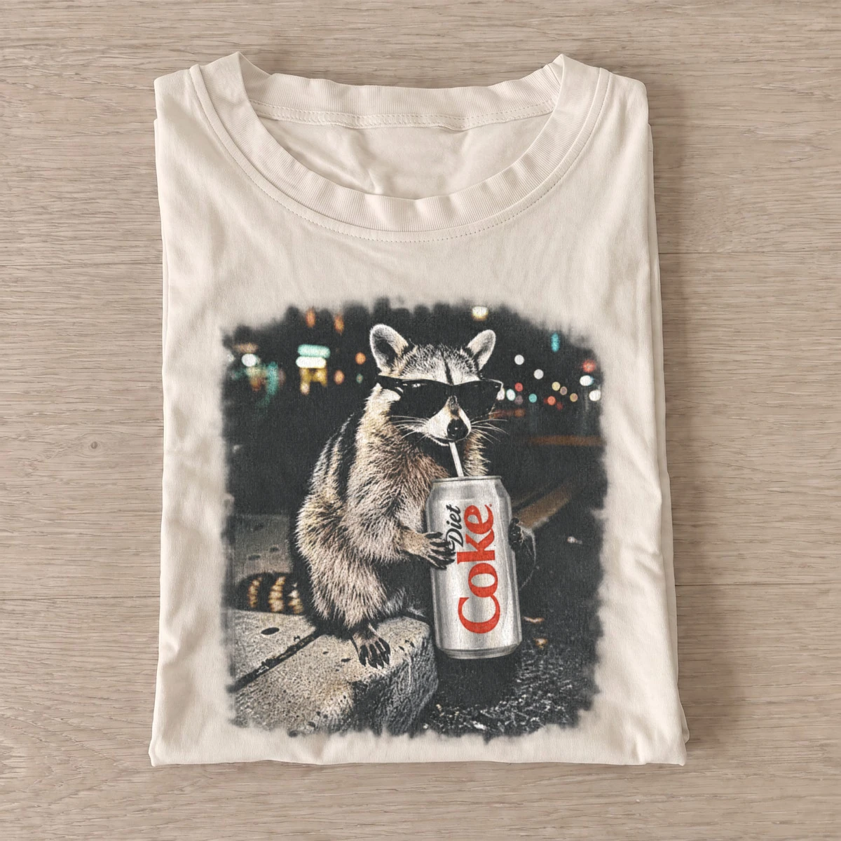 Cool soda raccoon graphic t shirt sand20soda raccoon.webp