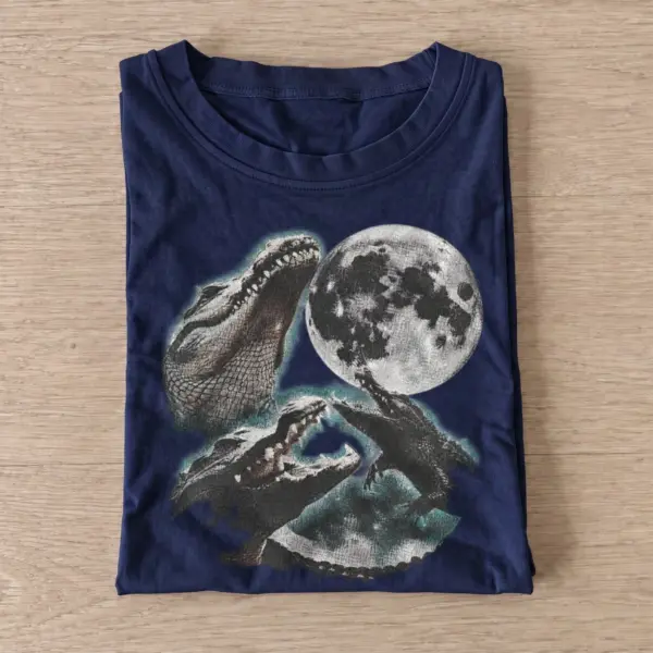 Cosmic alligators full moon t shirt navy20cosmic alligators.webp