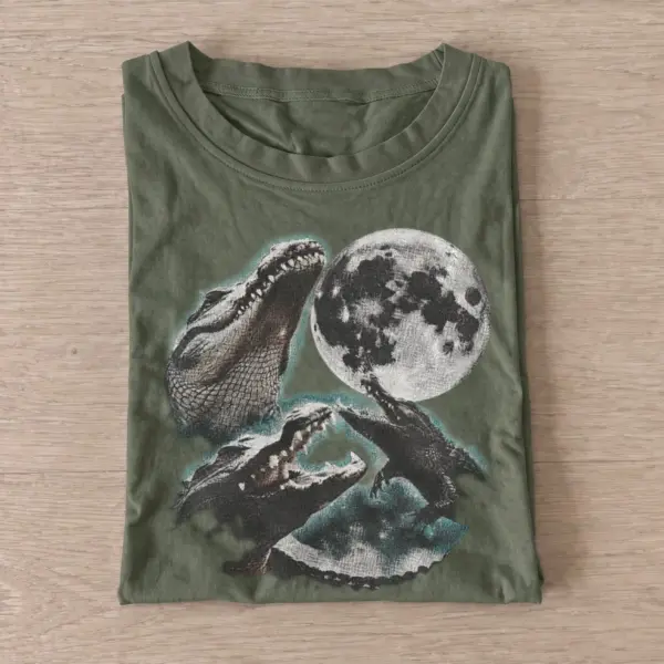 Cosmic alligators full moon t shirt olive20cosmic alligators.webp