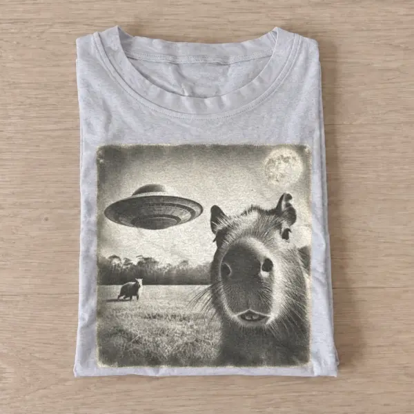 Cosmic capybara ufo graphic t shirt gray20cosmic capybara.webp