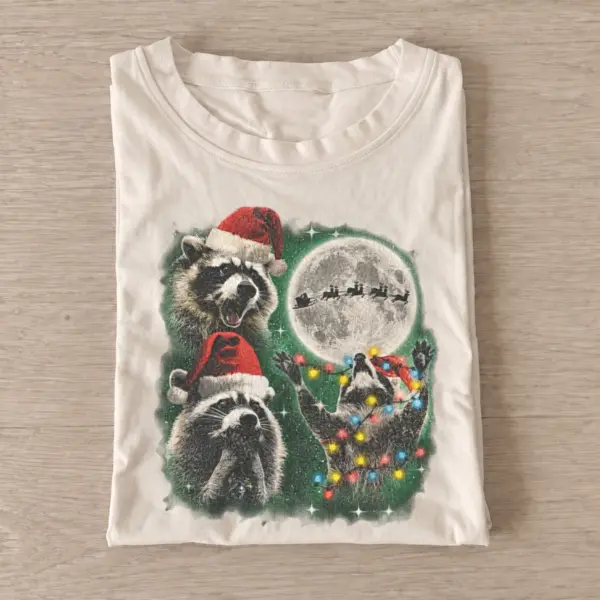 Cosmic christmas raccoons t shirt sand20cosmic christmas raccoons.webp