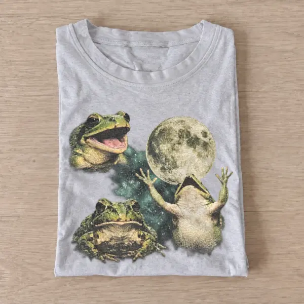 Cosmic frogs moon t shirt gray20cosmic frogs.webp
