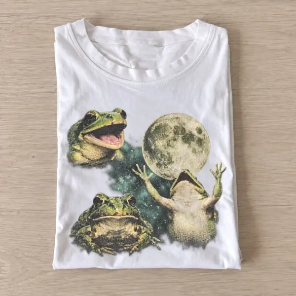 Cosmic frogs moon t shirt white20cosmic frogs.webp