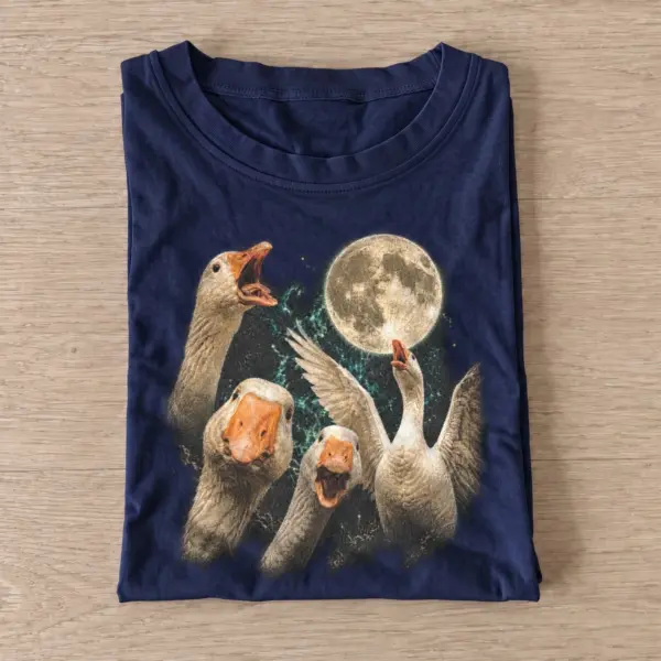 Cosmic geese moon graphic t shirt navy20cosmic geese.webp