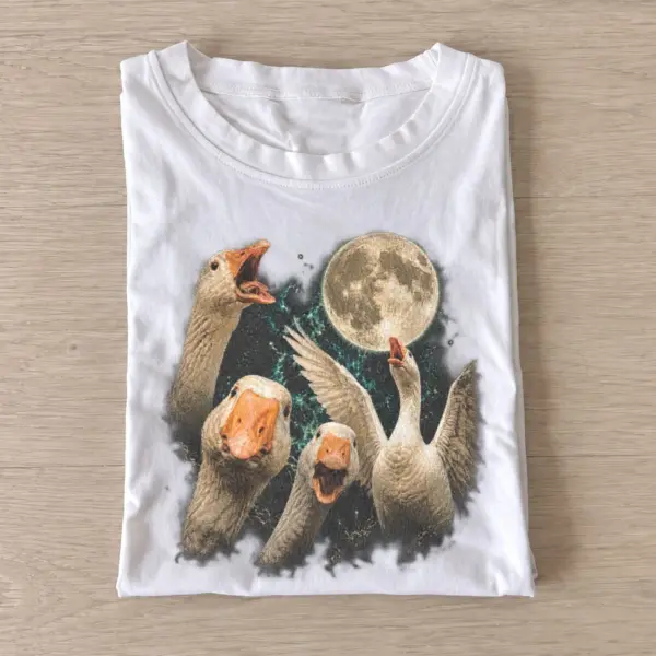 Cosmic geese moon graphic t shirt white20cosmic geese.webp