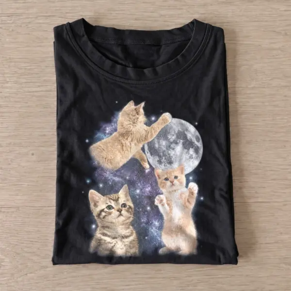 Cosmic kittens space graphic t shirt black20cosmic kittens.webp