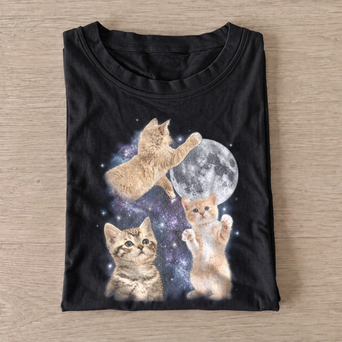 Cosmic kittens space graphic t shirt black20cosmic kittens.webp