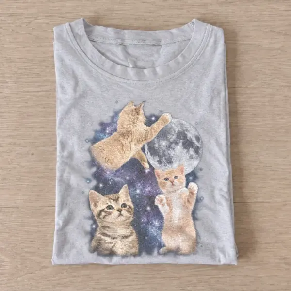 Cosmic kittens space graphic t shirt gray20cosmic kittens.webp