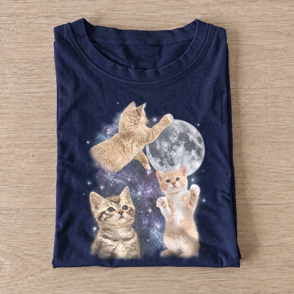 Cosmic kittens space graphic t shirt navy20cosmic kittens.webp