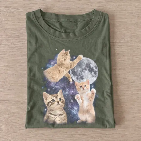 Cosmic kittens space graphic t shirt olive20cosmic kittens.webp