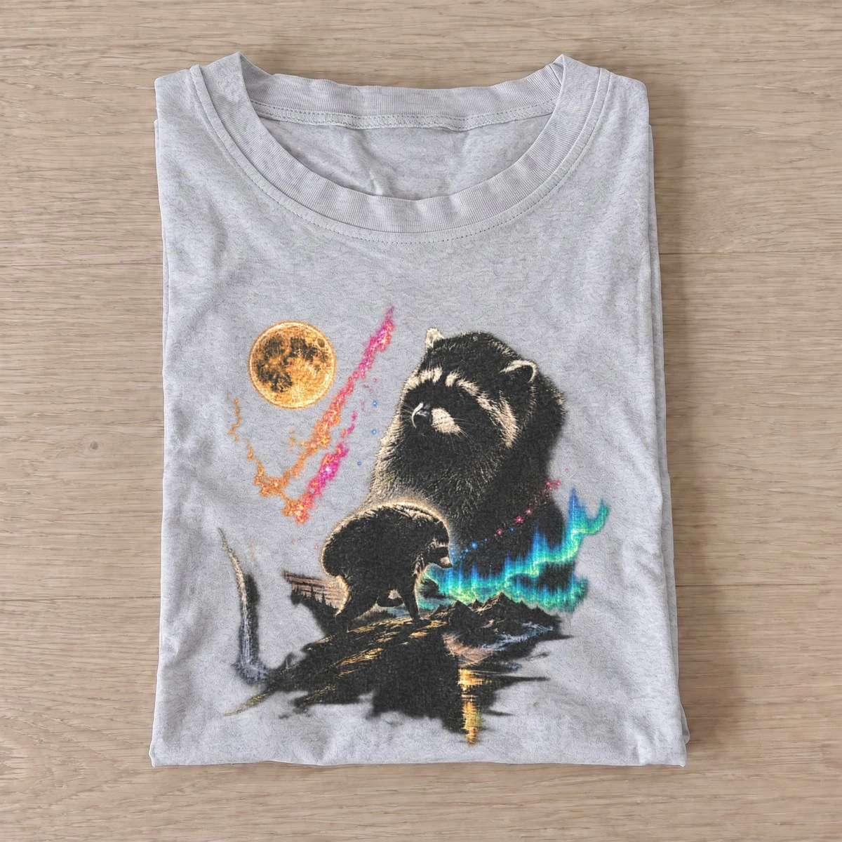 Cosmic otter aurora graphic t shirt gray20cosmic otter.webp