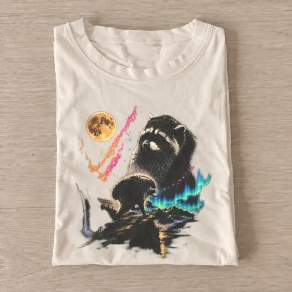 Cosmic otter aurora graphic t shirt sand20cosmic otter.webp
