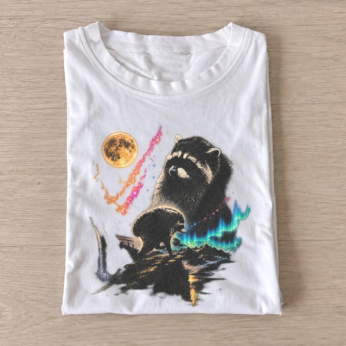Cosmic otter aurora graphic t shirt white20cosmic otter.webp