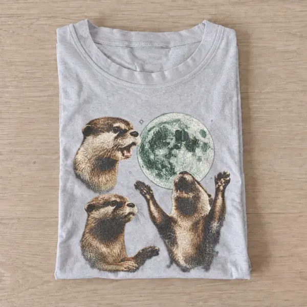 Cosmic otters celestial moon t shirt gray20cosmic otters.webp
