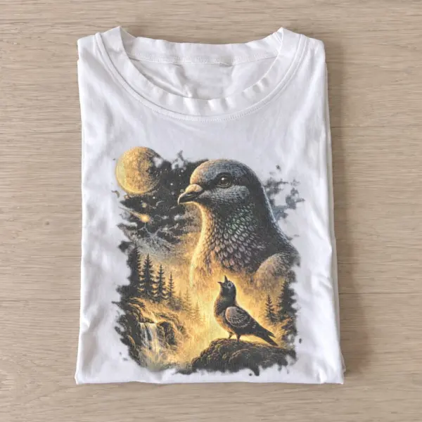 Cosmic pigeon graphic t shirt white20cosmic pigeon.webp