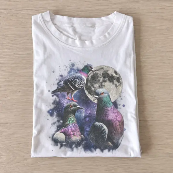 Cosmic pigeons galaxy moon t shirt white20cosmic pigeons.webp