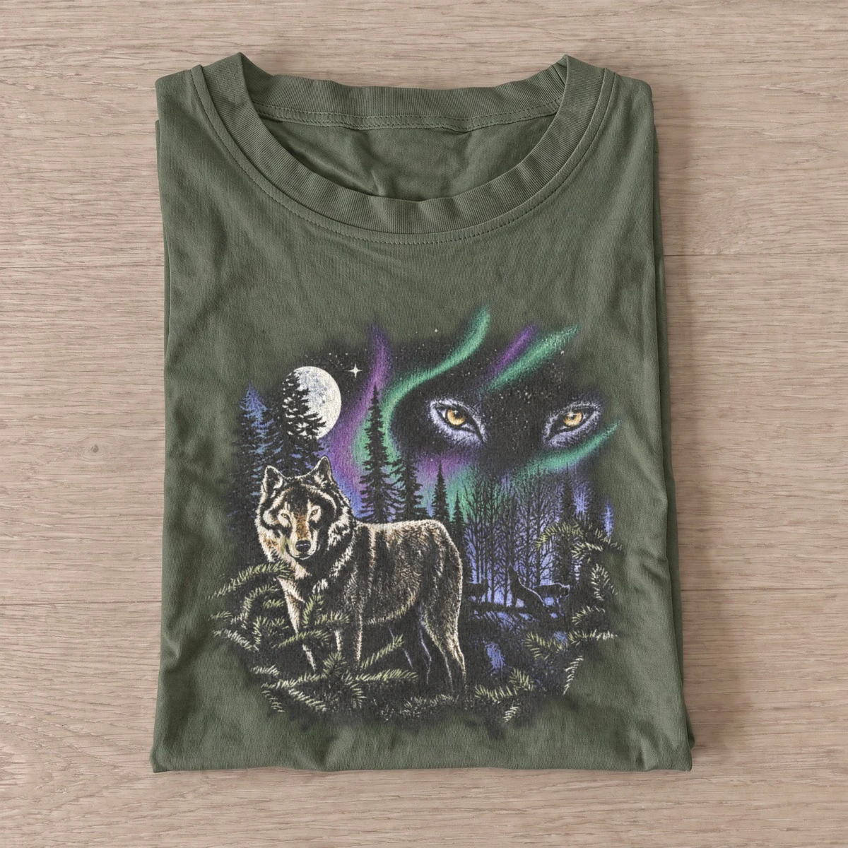 Cosmic tiger graphic t shirt olive20cosmic tiger.webp