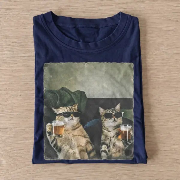 Cowboy pub cats graphic t shirt navy20cowboy pub cats.webp