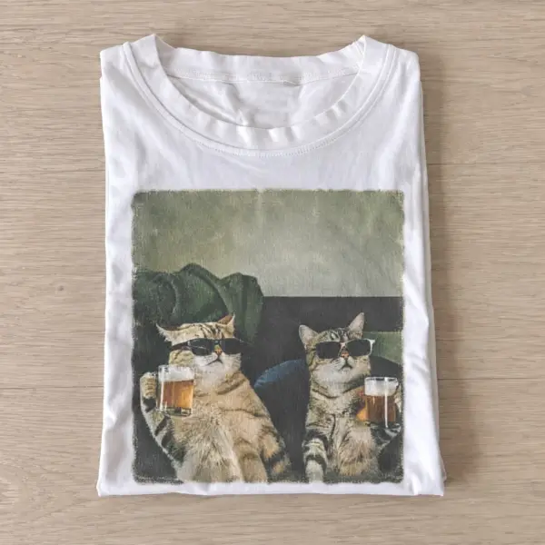 Cowboy pub cats graphic t shirt white20cowboy pub cats.webp