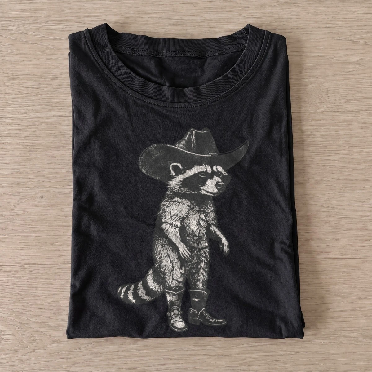 Cowboy raccoon strut t shirt black20cowboy raccoon strut.webp