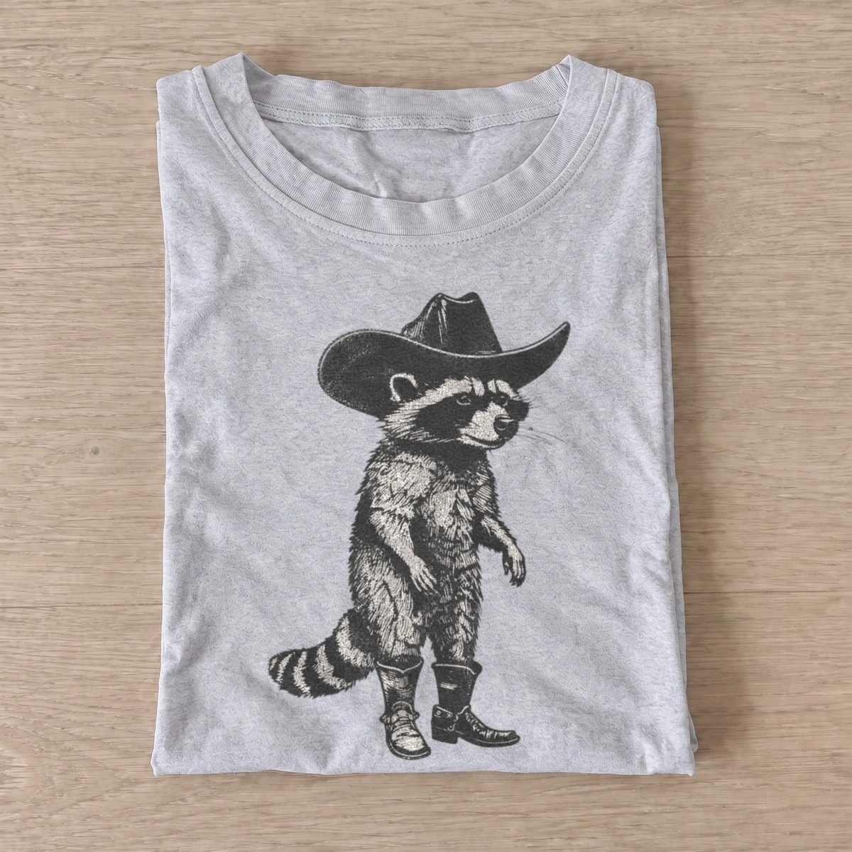 Cowboy raccoon strut t shirt gray20cowboy raccoon strut.webp