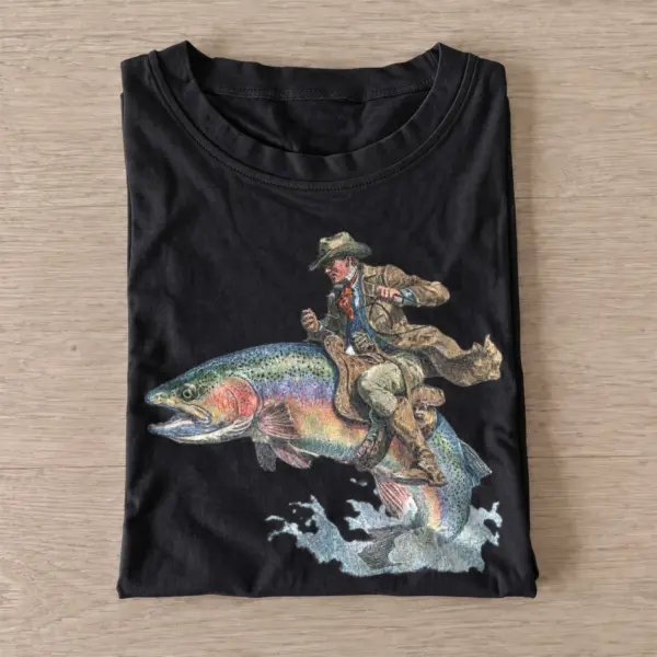 Cowboy trout rider t shirt black20cowboy trout rider.webp