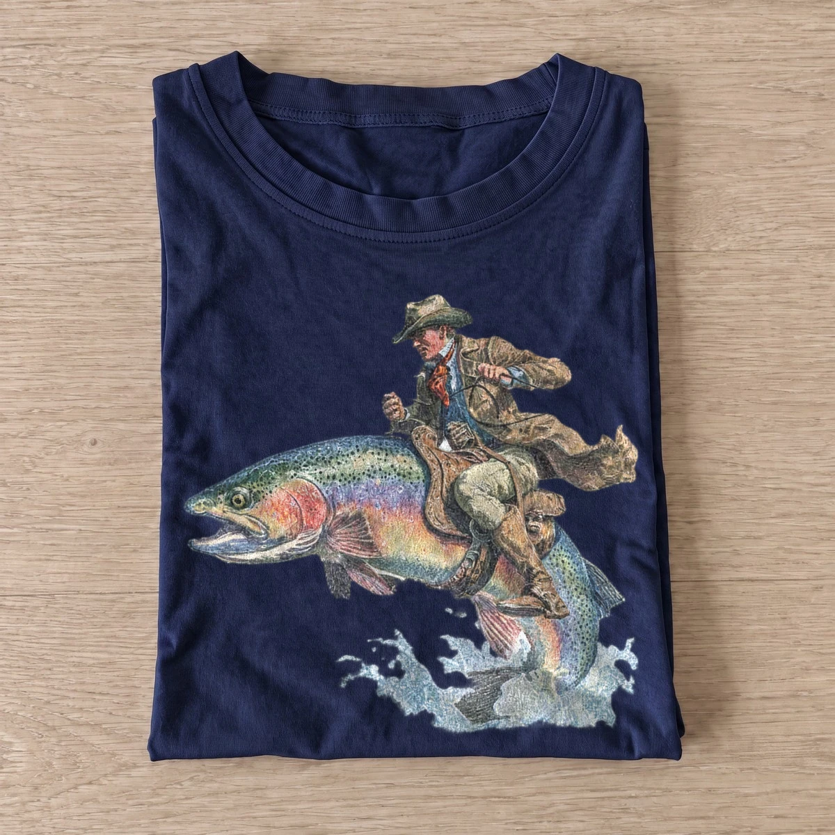 Cowboy trout rider t shirt navy20cowboy trout rider.webp