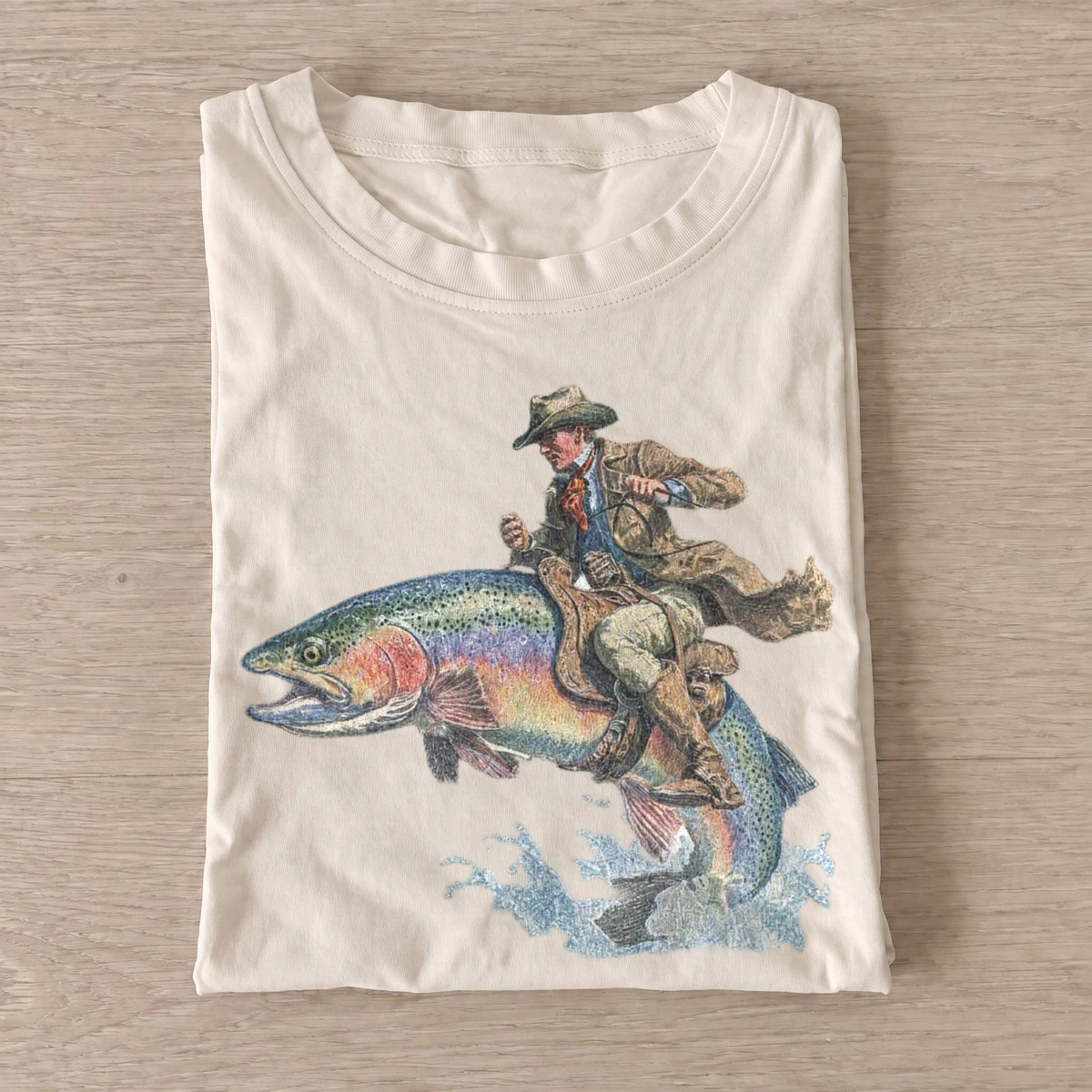 Cowboy trout rider t shirt sand20cowboy trout rider.webp