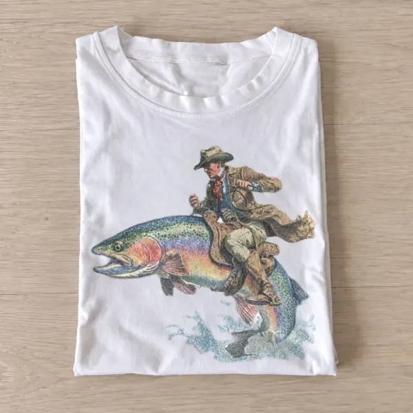 Cowboy trout rider t shirt white20cowboy trout rider.webp