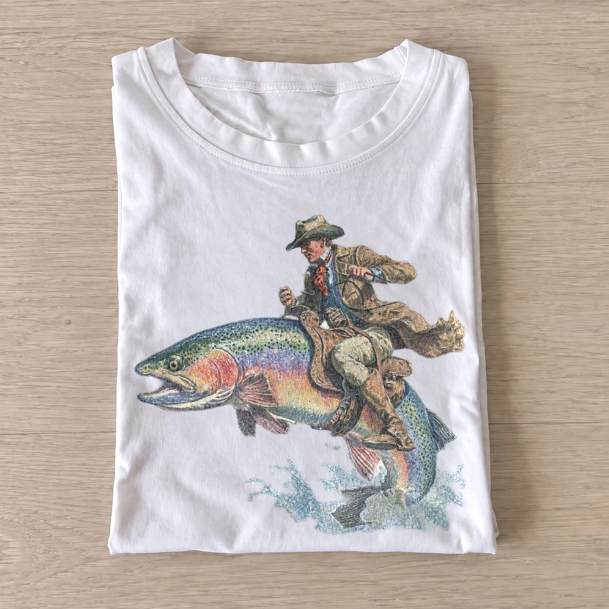 Cowboy trout rider t shirt white20cowboy trout rider.webp