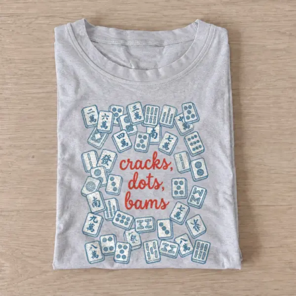 Cracks dots bams mahjong t shirt gray20cracks dots bams.webp