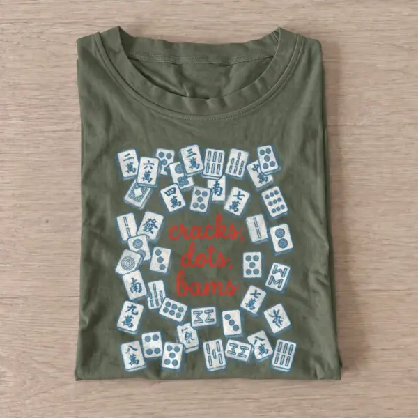 Cracks dots bams mahjong t shirt olive20cracks dots bams.webp