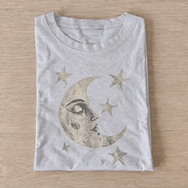 Crescent moon face t shirt gray20crescent moon face.webp