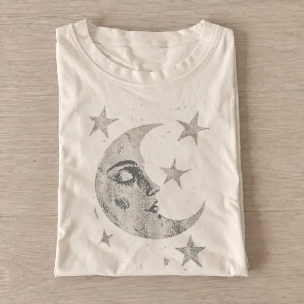 Crescent moon face t shirt sand20crescent moon face.webp