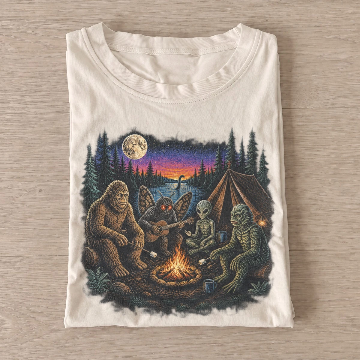 Cryptid campfire t shirt sand20cryptid campfire.webp