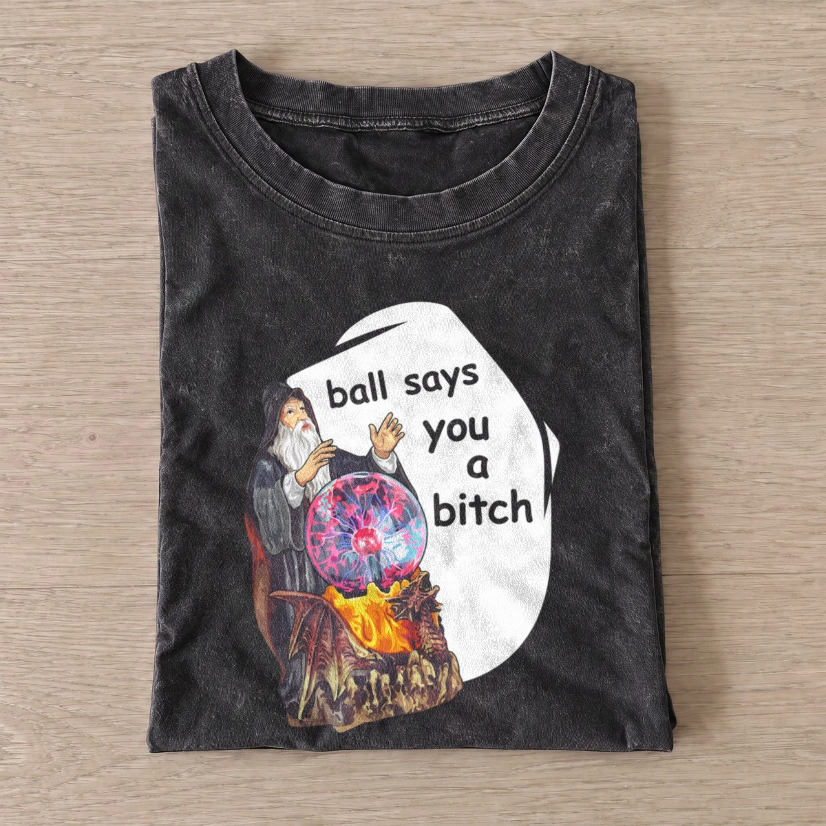 Crystal ball bitch vintage t shirt washed20black20crystal ball bitch.webp
