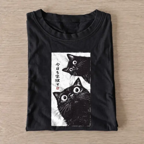 Curious cat duo t shirt black20curious cat duo.webp