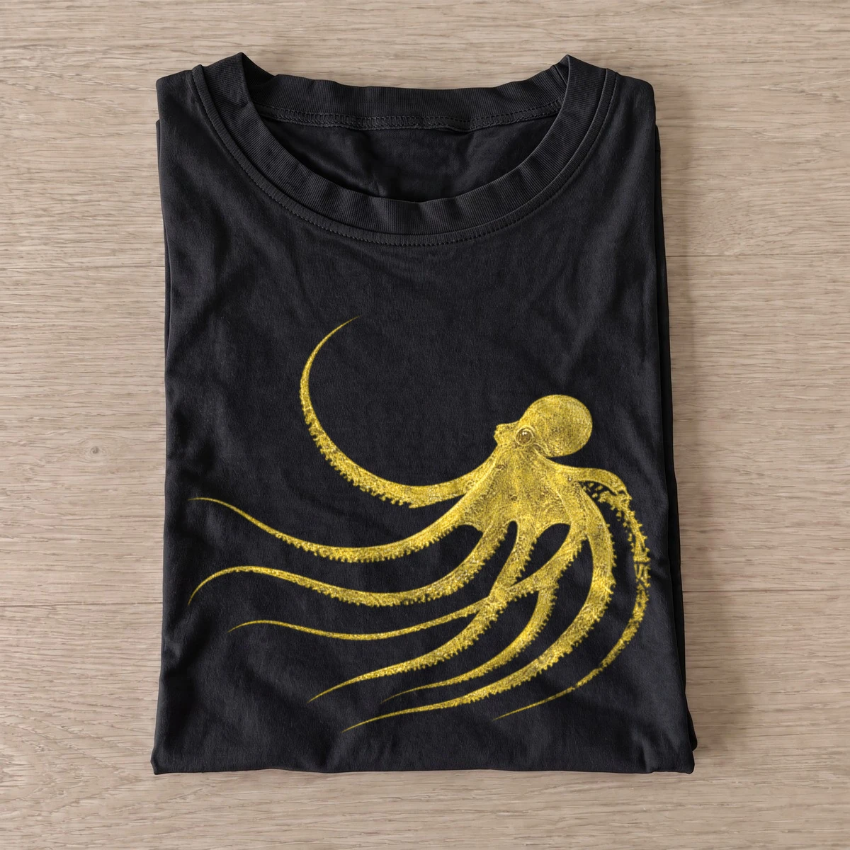 Curious octopus graphic t shirt black20curious octopus.webp