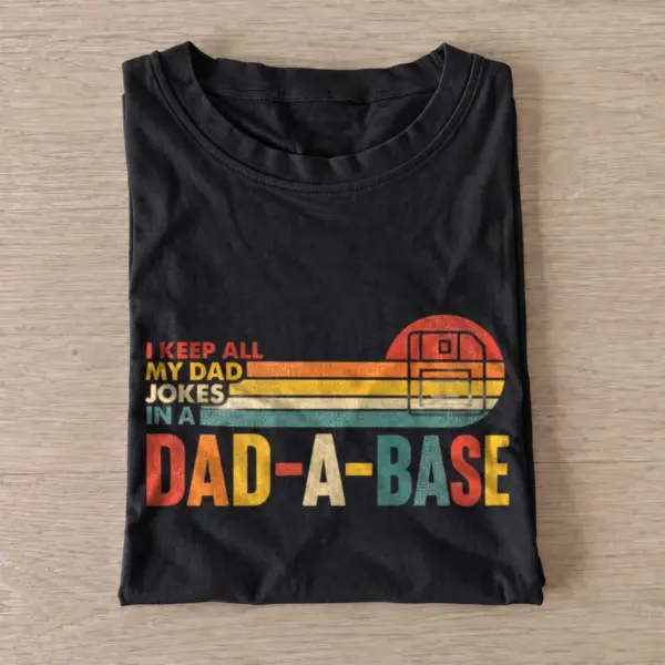Dad a base floppy disk graphic t shirt black20dad joke database.webp