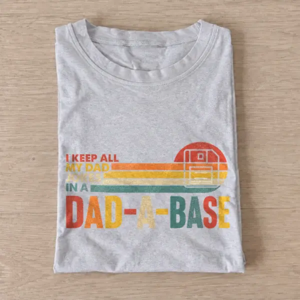 Dad a base floppy disk graphic t shirt gray20dad joke database.webp