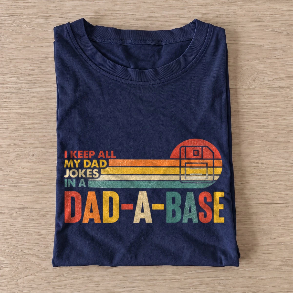 Dad a base floppy disk graphic t shirt navy20dad joke database.webp