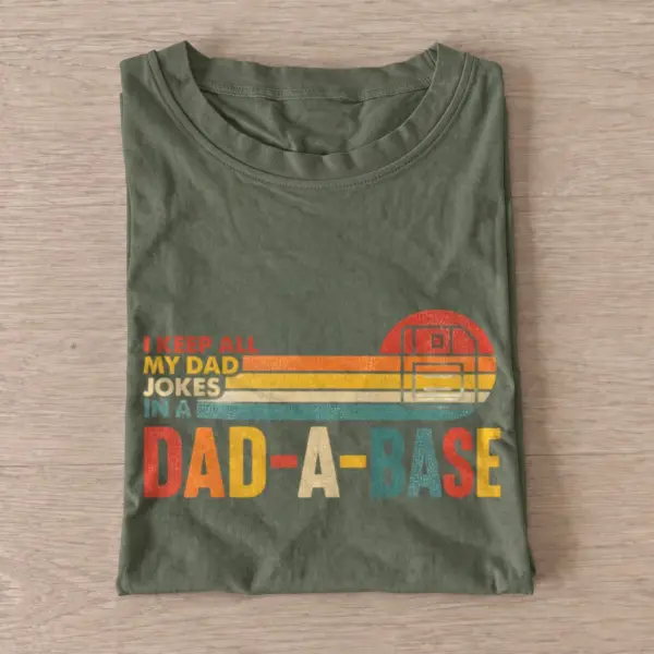 Dad a base floppy disk graphic t shirt olive20dad joke database.webp