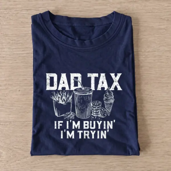 Dad tax snacks t shirt navy20dad tax snacks.webp