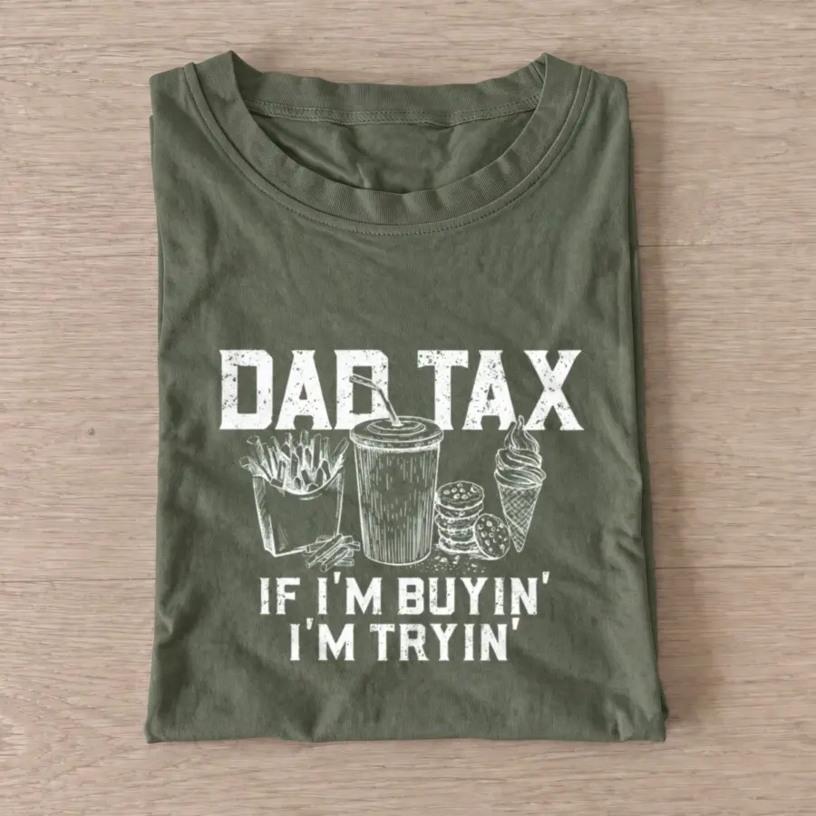Dad tax snacks t shirt olive20dad tax snacks.webp