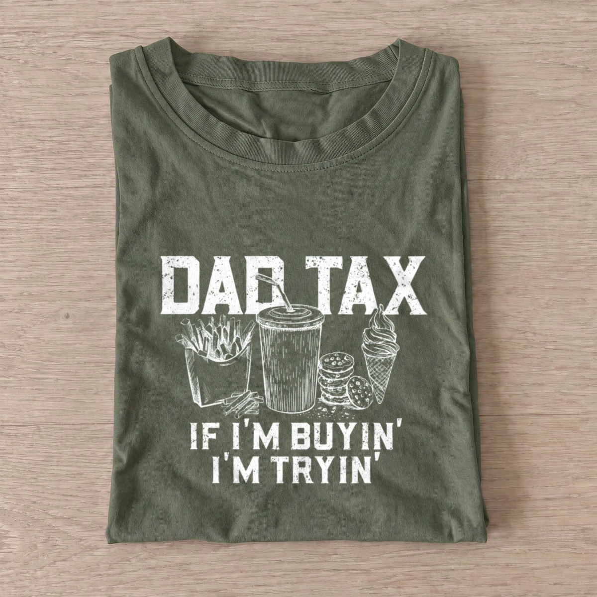 Dad tax snacks t shirt olive20dad tax snacks.webp