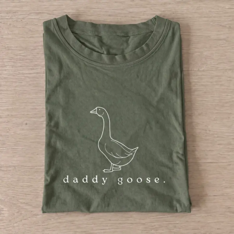 Daddy goose t shirt olive20daddy goose.webp
