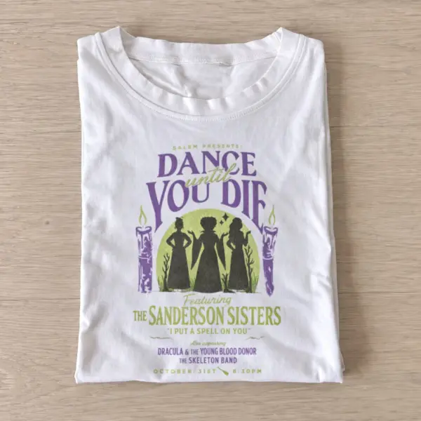 Dance until you die witch concert t shirt white20witch dance concert.webp