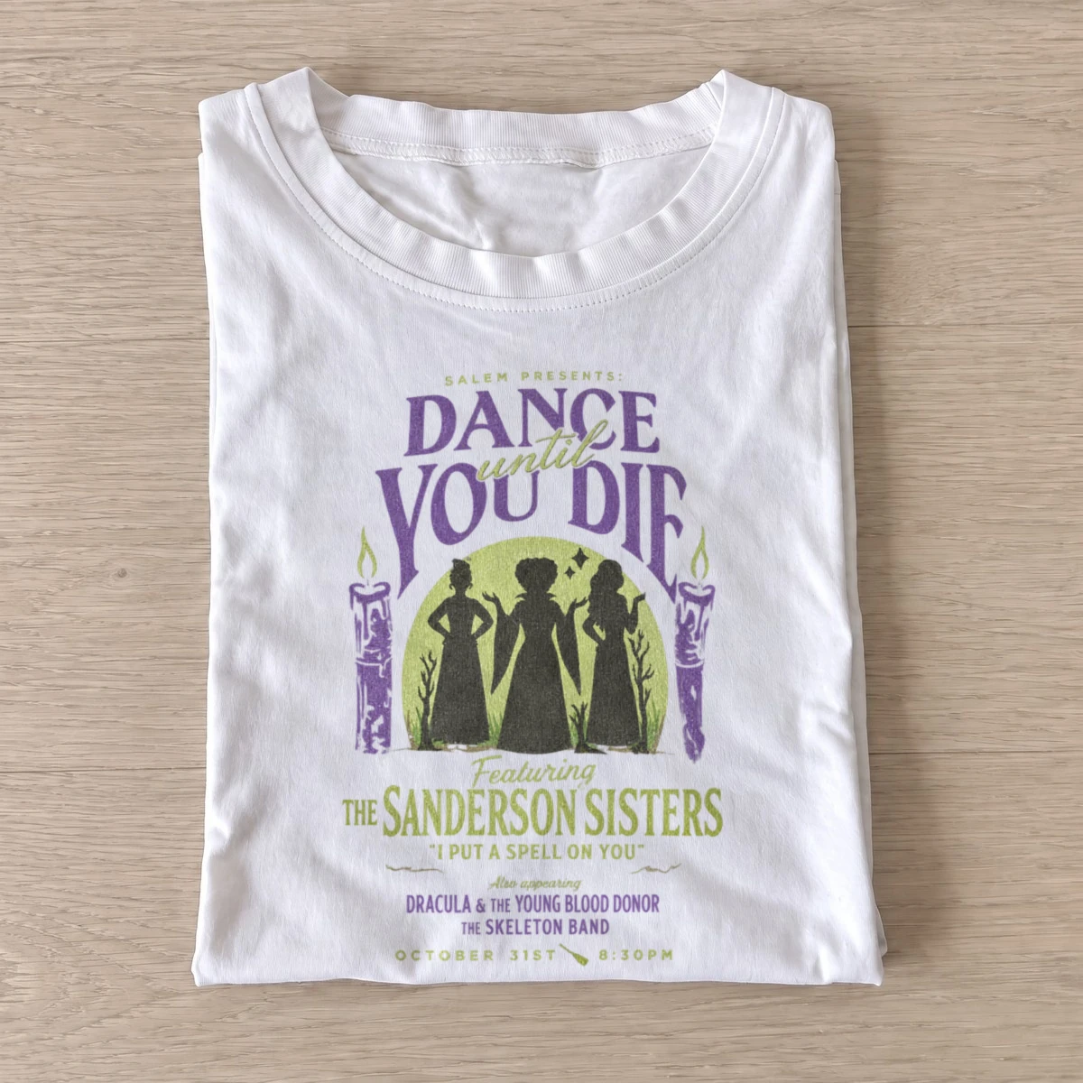 Dance until you die witch concert t shirt white20witch dance concert.webp